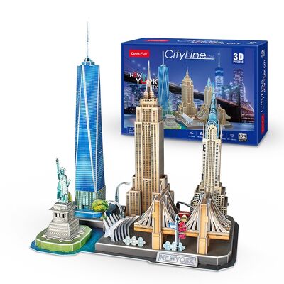 New York 3D-Puzzle 37x22,5x42 cm. DMAL0114C91
