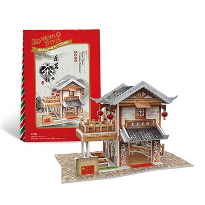 3D puzzle WORLD STYLE EASTERN CHINA TRADITIONAL LEMIN TEA SHOP DMAL0138CV2