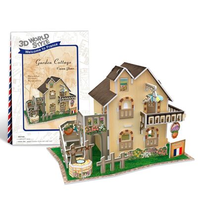 Puzzle 3D WORLD STYLE ESTILO CLASICO FRANCIA Casa con jardín DMAL0135C91V2