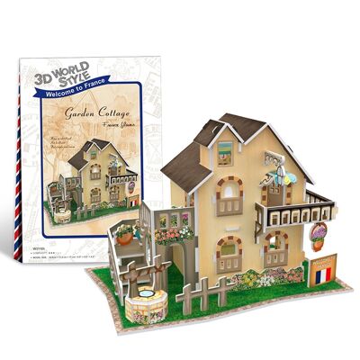 Puzzle 3D WORLD STYLE CLASSIC STYLE FRANCE House with garden DMAL0135C91V2