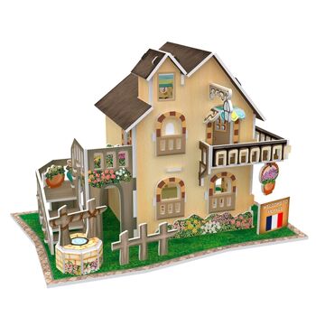 Puzzle 3D WORLD STYLE CLASSIC STYLE FRANCE Maison avec jardin DMAL0135C91V2 2