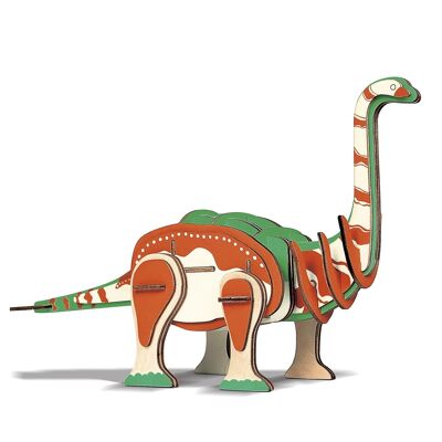 3D XL wooden puzzle Brontosaurus 41 pieces.. 34.2x9.2x18.2 cm. DMAL0186C91