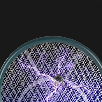 Raquette électrique intelligente anti-moustiques. Batterie au lithium intégrée. Lumière de 360-400 NM. Efficace contre les mouches, les moustiques et les mites. DMAF0183C21 5