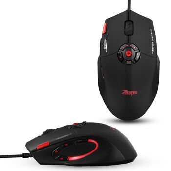 Souris de jeu C-16, jusqu'à 10 000 DPI, 1000 Hz, 12 boutons programmables, poids réglable. Eclairage RVB. DMAF0045C00 3