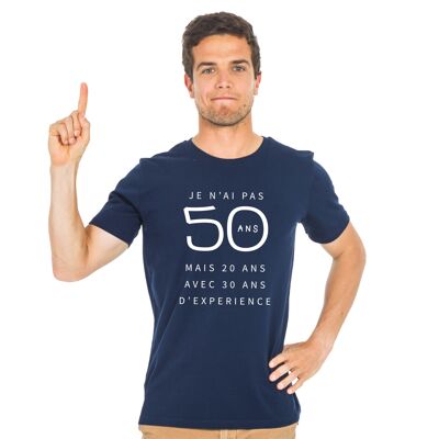 T-SHIRT NAVY NO TENGO 50 AÑOS, PERO 20 AÑOS CON 30 AÑOS DE EXPERIENCIA EN WAF