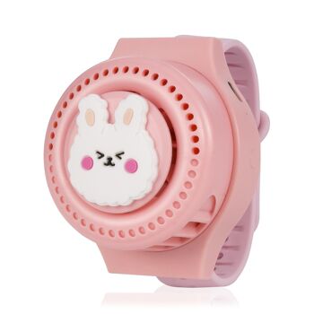 Montre ventilateur portable avec batterie 300 mAh. Conception de lapin. 3 vitesses - PÂQUES 1