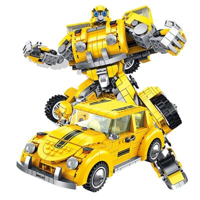 Convertible robot in classic car, 1033 pieces DMAK0249C15