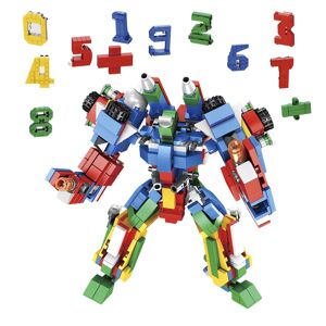 Robot numérique 12 en 1, avec 570 pièces. Construisez 12 modèles individuels avec 2 formes chacun : Learn Math + Vehicle. DMAK0295C91