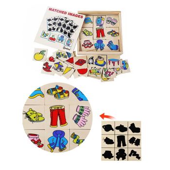 Puzzle en bois pour enfants, jeu d'association 40 pièces. Jouet éducatif pour les plus jeunes. DMAN0115C91 2