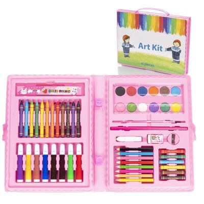 Grundset zum Malen und Zeichnen 68 Teile Wasserfarben, Buntstifte, Marker, Pastelle und Bleistifte mit Zubehör. DMAL0088C55
