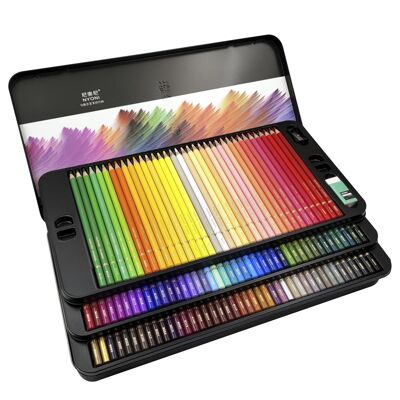 Ensemble de 120 crayons de couleur. Fabriqué en bois, forme ronde professionnelle. DMAH0038C00Q120