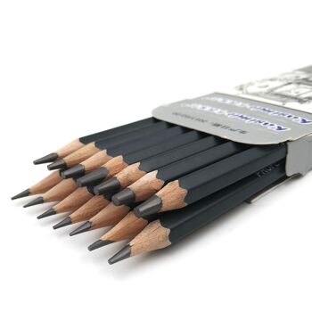 Ensemble de 14 crayons graphite Kasimir conçus par des professionnels de différentes épaisseurs et duretés. De 12B à 6H. DMAH0039C00 3