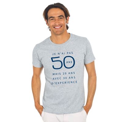 T-SHIRT GRIGIA MARNA NON HO 50 MA 20 ANNI CON 30 ANNI DI ESPERIENZA WAF