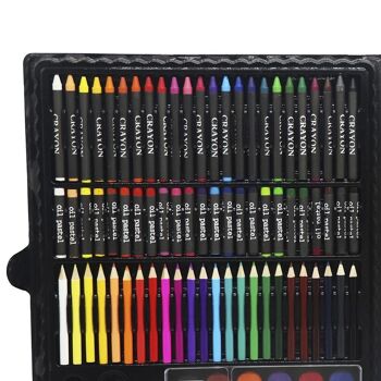 Ensemble de peinture avec 150 pièces. Comprend des crayons, des aquarelles, des marqueurs, des crayons et des accessoires. DMAL0008C00 4