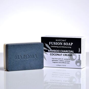 Savons naturels - Fusion Soap
(Charbon de bambou + noix de coco) 1