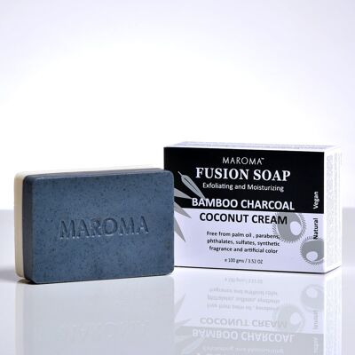 Savons naturels - Fusion Soap
(Charbon de bambou + noix de coco)