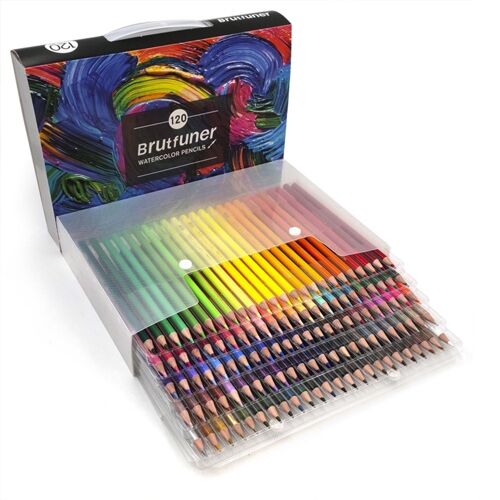 Pinturale Arts 18 Crayons Aquarellables, Crayon de Couleur Aquarellables  Intenses, Crayon Aquarellable Pour Artistes et Illustrateurs, Organisés  dans un Étui Élégant