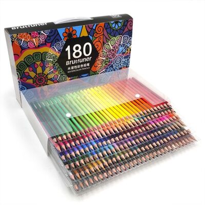 Ensemble professionnel de crayons de couleur aquarelle 180 couleurs. DMAL0013C91Q180