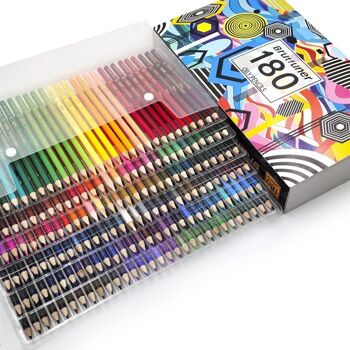 Ensemble professionnel de crayons de couleur aquarelle 180 couleurs. DMAL0013C91Q180 2