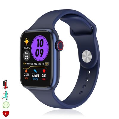AW9 smartwatch with multifunction crown. Thermometer, heart monitor, blood oxygen, bluetooth calls. DMAN0014C32