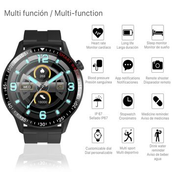 Smartwatch B30 avec mode multisport, moniteur cardiaque et de pression artérielle, notifications. DMAD0186C50 2