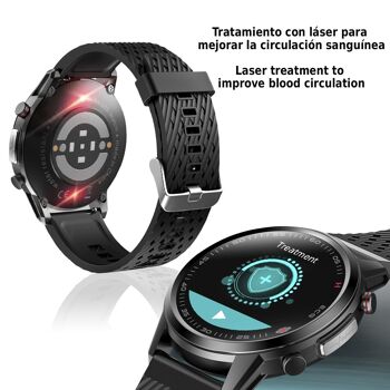 Smartwatch F800 avec traitement au laser sanguin, thermomètre corporel, moniteur cardiaque et O2 sanguin. 5 modes sportifs. DMAH0072C00 2