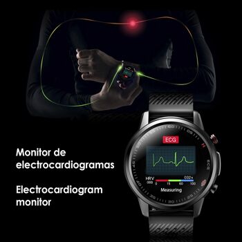 Smartwatch F800 avec traitement au laser sanguin, thermomètre corporel, moniteur cardiaque et O2 sanguin. 5 modes sportifs. DMAH0072C00 3