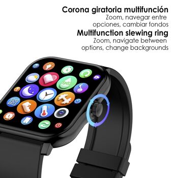 Smartwatch H30 avec tensiomètre et moniteur O2, couronne latérale fonctionnelle, notifications d'application. DMAH0147C00 3