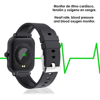Smartwatch H30 avec tensiomètre et moniteur O2, couronne latérale fonctionnelle, notifications d'application. DMAH0147C50 2