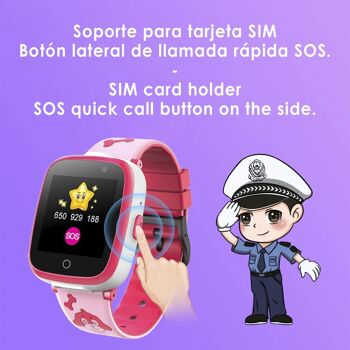 Jeu smartwatch S6 pour enfants. Double caméra, appels, fonction SOS, slot SIM. DMAK0629C55 4