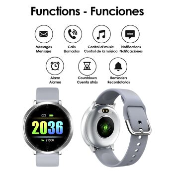 Smartwatch K12 avec tensiomètre, moniteur cardiaque, oxygène et mode multisport. DMAD0193C04 2