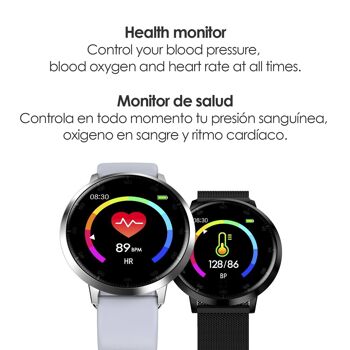 Smartwatch K12 avec tensiomètre, moniteur cardiaque, oxygène et mode multisport. DMAD0193C04 3