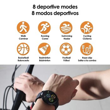 Smartwatch K12 avec tensiomètre, moniteur cardiaque, oxygène et mode multisport. DMAD0193C55 4