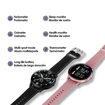 Smartwatch K21 avec température corporelle, moniteur cardiaque et mode multisport DMAD0178C55 2