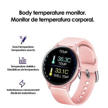 Smartwatch K21 avec température corporelle, moniteur cardiaque et mode multisport DMAD0178C55 4