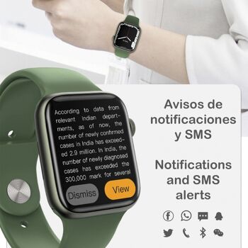 Smartwatch KD07 avec moniteur de fréquence cardiaque, de pression artérielle et d'O2. 5 modes sportifs. Appels Bluetooth. DMAK0223C01 4
