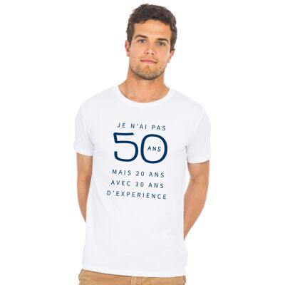 WHITE TSHIRT I AM NOT 50 YEARS OLD BUT 20 YEARS OLD WITH 30 YEARS OF WAF EXPERIENCE