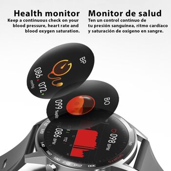 Smartwatch T23 avec température corporelle, pression artérielle, oxygène sanguin et mode multisport. DMAD0191C0400 3