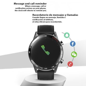 Smartwatch T23 avec température corporelle, pression artérielle, oxygène sanguin et mode multisport. DMAD0191C0400 5