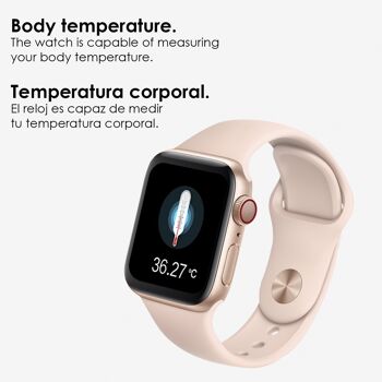 Smartwatch U78T avec appels bluetooth, température corporelle, moniteur cardiaque et mode multisport DMAD0181C00 2