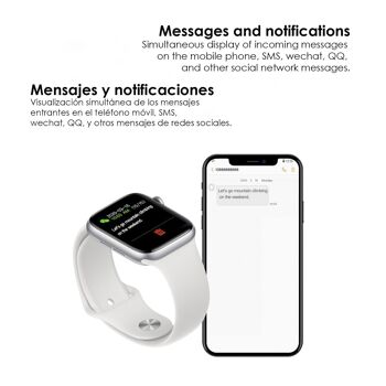 Smartwatch U78T avec appels bluetooth, température corporelle, moniteur cardiaque et mode multisport DMAD0181C00 5