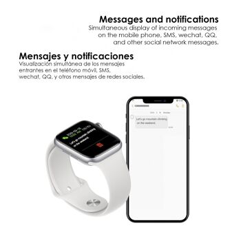 Smartwatch U78T avec appels bluetooth, température corporelle, moniteur cardiaque et mode multisport DMAD0181C96 5