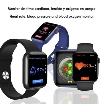 Smartwatch X8 Max avec numéroteur et appels Bluetooth, thermomètre corporel, moniteur de fréquence cardiaque et de pression artérielle. DMAH0148C39 2