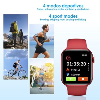 Smartwatch X8 Max avec numéroteur et appels Bluetooth, thermomètre corporel, moniteur de fréquence cardiaque et de pression artérielle. DMAH0148C39 4