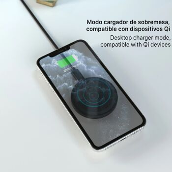 Support magnétique, compatible avec Magsafe iPhone12/13, avec chargeur de voiture à charge rapide sans fil Qi. Fonction chargeur de table universel Qi. DMAD0176C00 3