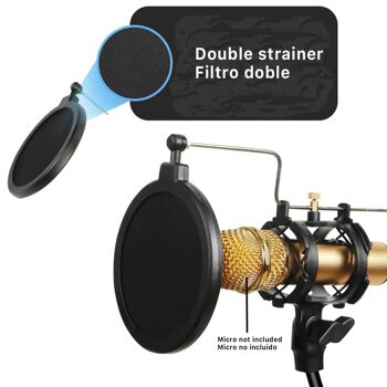 Support clipsable pour smartphone et microphone avec filtre. DMAD0024C00 3