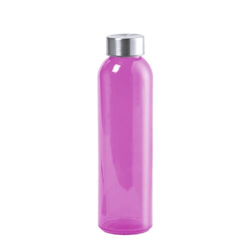 Terkol bidón de cristal de 500ml, cuerpo transparente en material libre de BPA y tapón a rosca en acero inox. DMAG0115C58