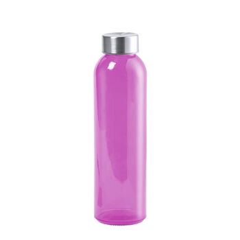 Flacon en verre Terkol de 500 ml, corps transparent en matériau sans BPA et bouchon à vis en acier inoxydable. DMAG0115C58 1