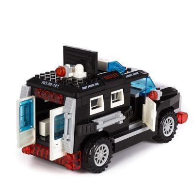SWAT police assault vehicle, with lights and sound effects. To build, 72 pieces. Automatic 360° operating mode. DMAH0096C00