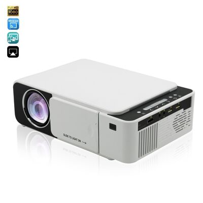 Video proyector LED T500 Wifi, con Airplay y Miracast. Soporta Full HD1080, 30 a 170 pulgadas, altavoz y mando. DMAK0633C01